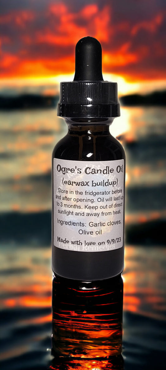 Ogre's candle oil (earwax build up)